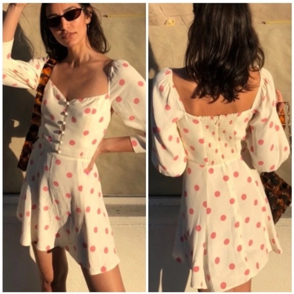 Reformation Dresses & Skirts - Reformation Lumiere Polka Dot Mini Dress